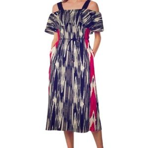 Karen Millen Cropped Bardo Neckline Wide Leg Cropped Jumpsuit Romper Sz …